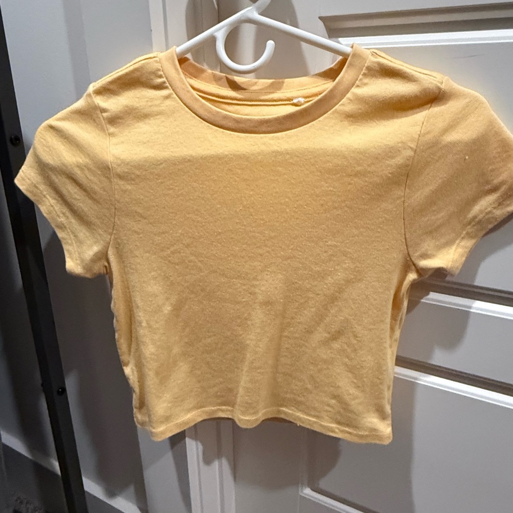 PacSun Yellow Cropped T-Shirt